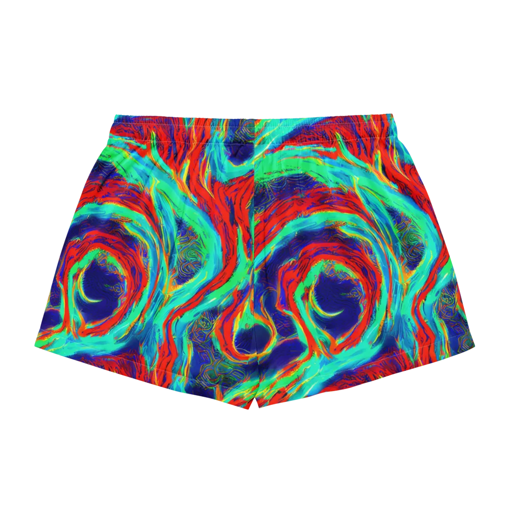 Cerulean Cyclone on Women's Pajama Shorts — Back