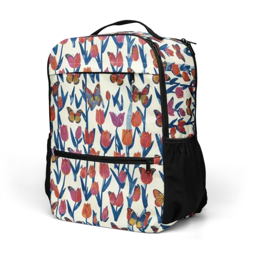 Butterfly Tulip Almanac on a Utility Backpack