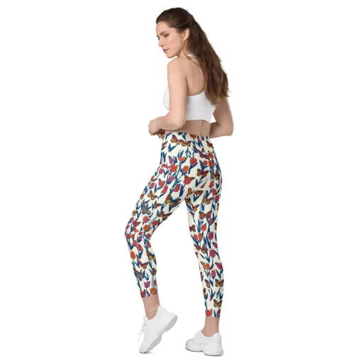 Butterfly Tulip Almanac on a Leggings with Pockets