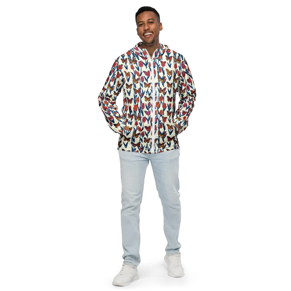Butterfly Tulip Almanac on Men's Windbreaker — Front