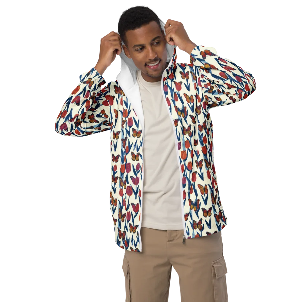 Butterfly Tulip Almanac on Men's Windbreaker — Front