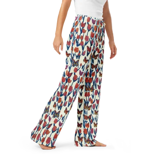 Butterfly Tulip Almanac on a Women's Pajama Pants