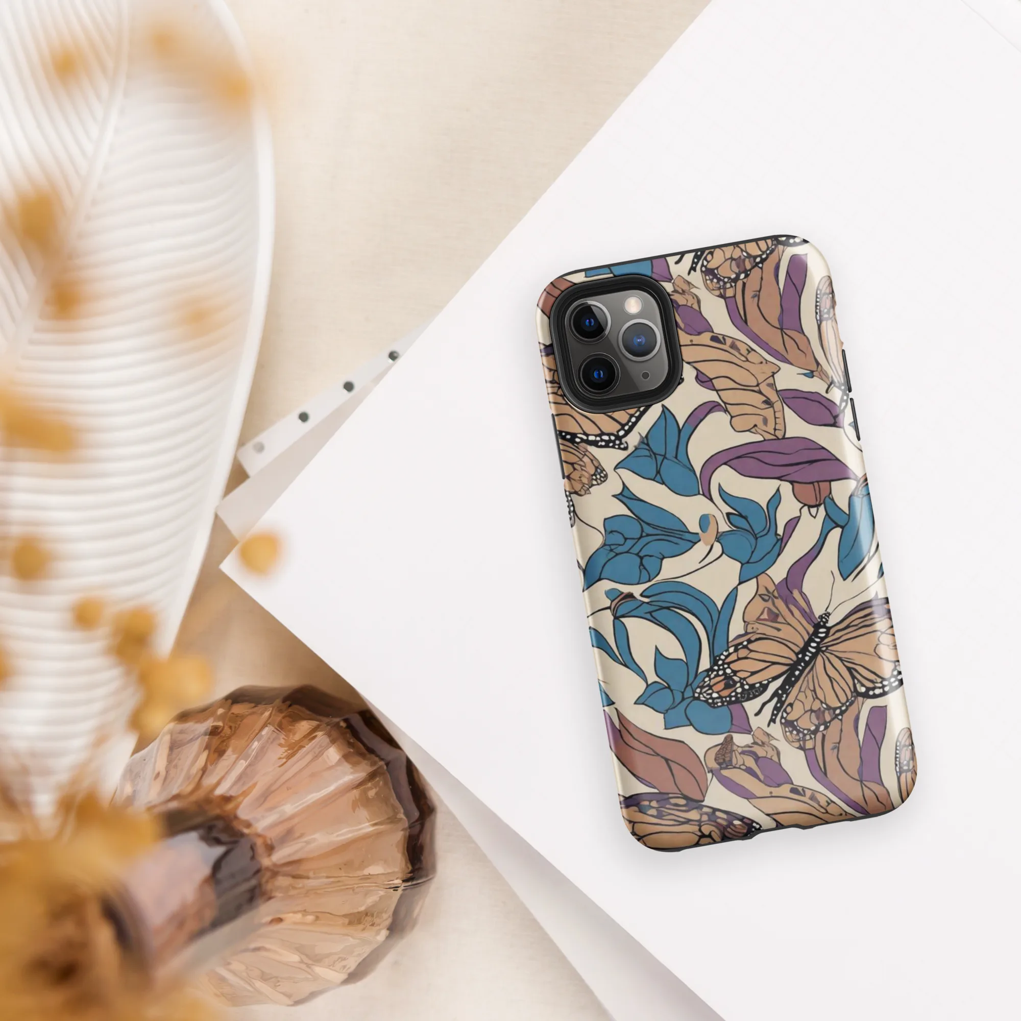 Cobalt Wings on Tough Case for iPhone® — Front