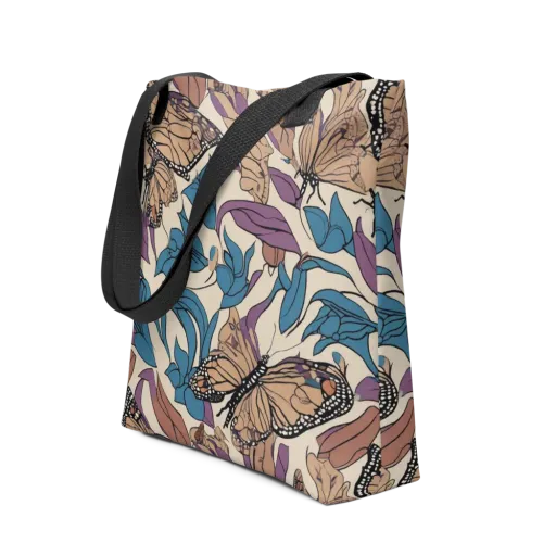 Cobalt Wings on a Tote Bag
