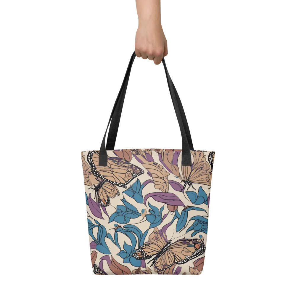 Cobalt Wings on Tote Bag — Front