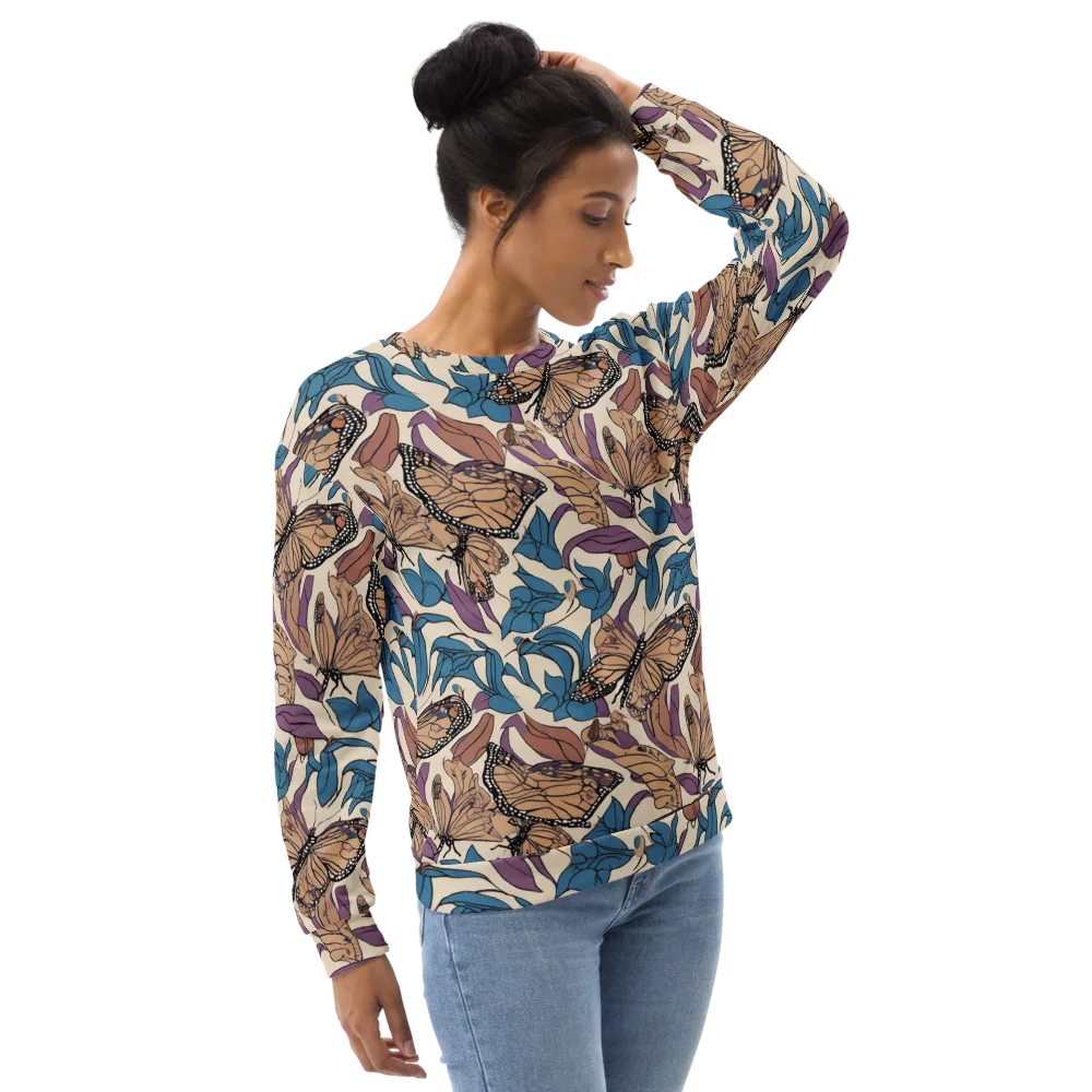Cobalt Wings on Sweatshirt — Right Front