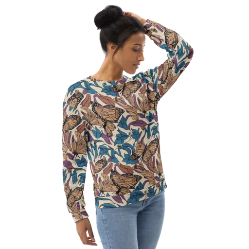 Cobalt Wings on a Sweatshirt