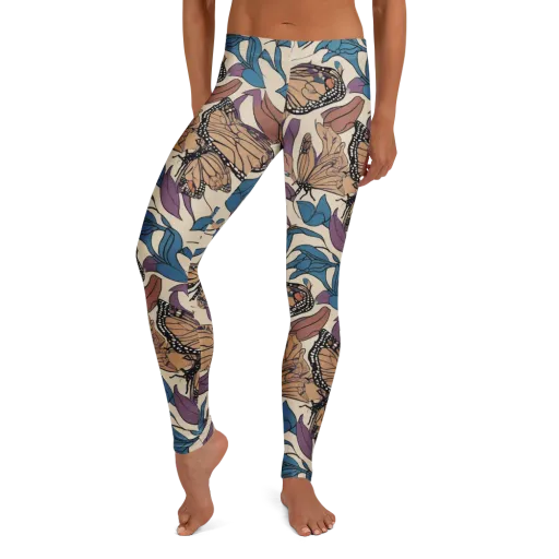 Cobalt Wings on a Leggings
