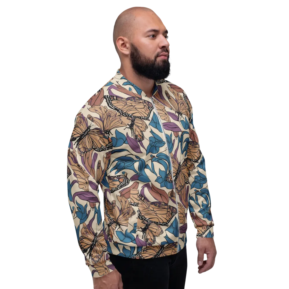 Cobalt Wings on Bomber Jacket — Right