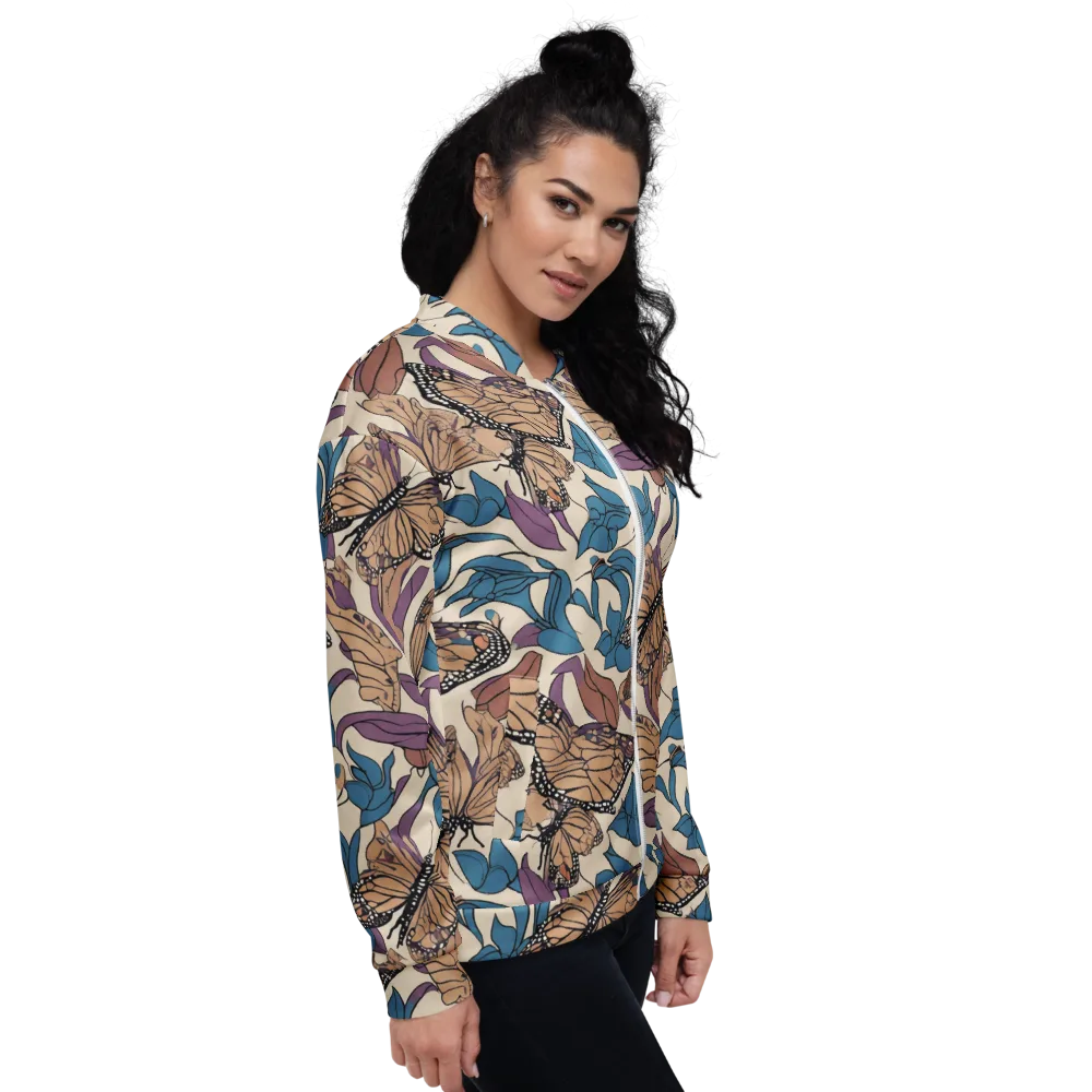 Cobalt Wings on Bomber Jacket — Right