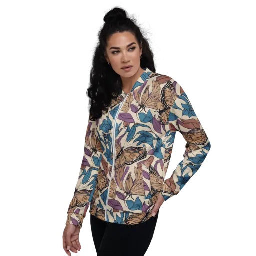Cobalt Wings on a Bomber Jacket