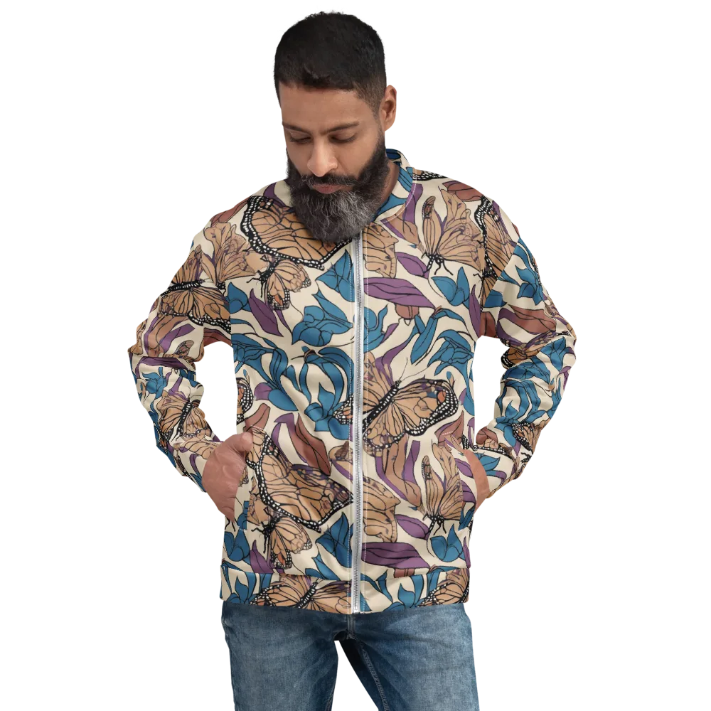 Cobalt Wings on Bomber Jacket — Front