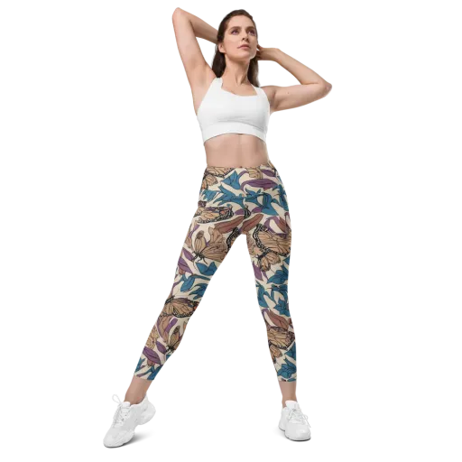 Cobalt Wings on a Leggings with Pockets