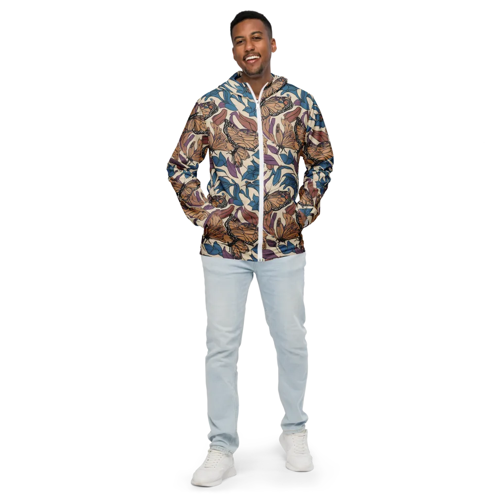 Cobalt Wings on Men's Windbreaker — Front