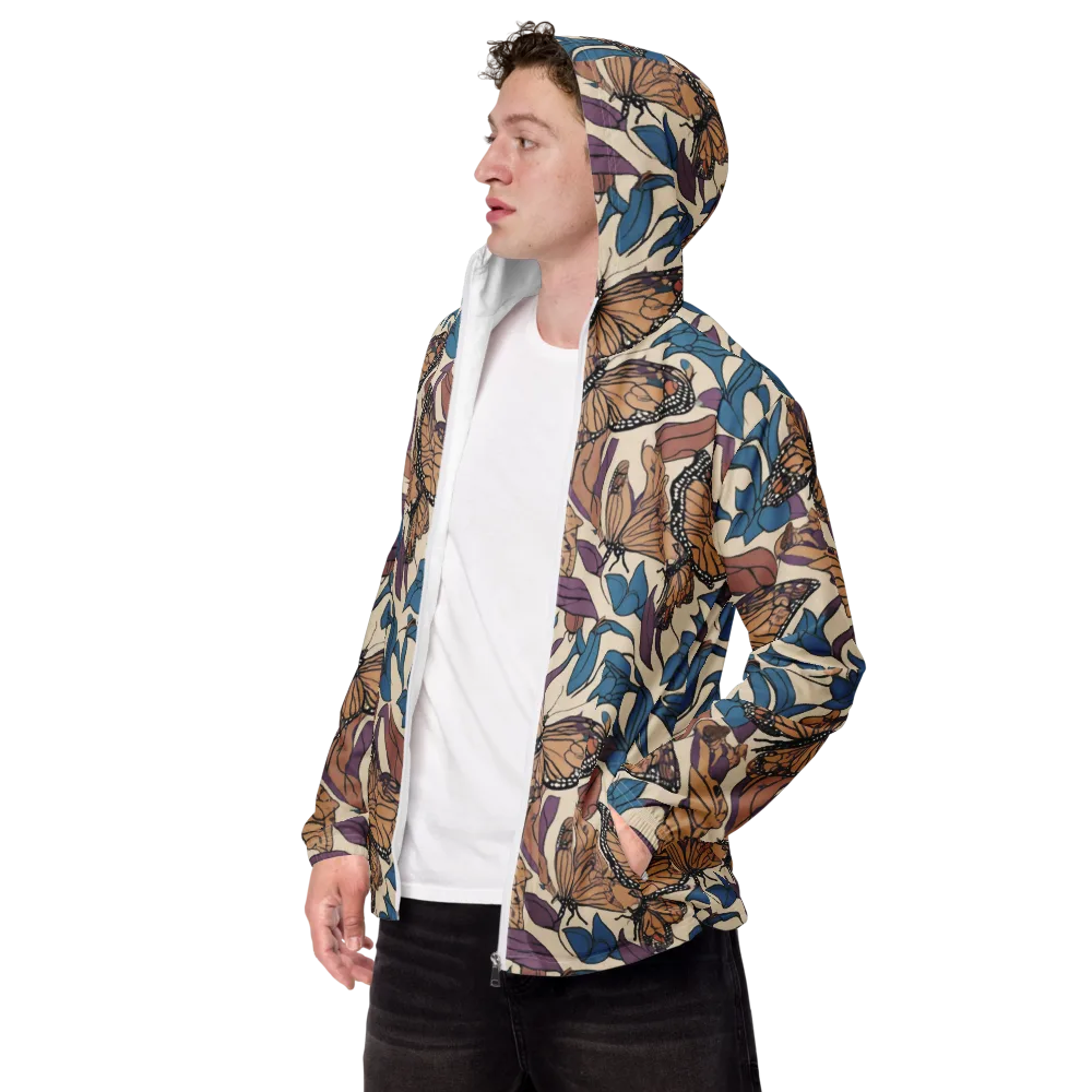Cobalt Wings on Men's Windbreaker — Left Front