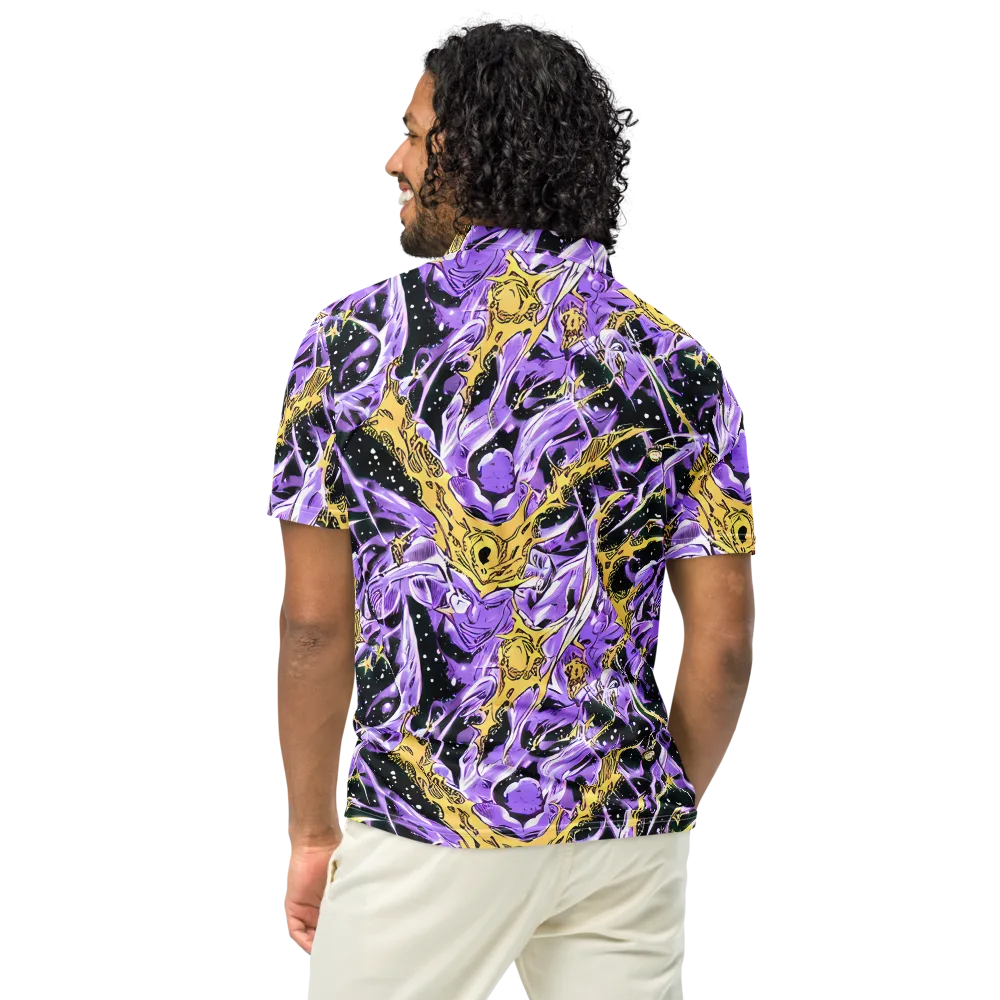 Violet Riot on Men's Slim Fit Polo Shirt — Back