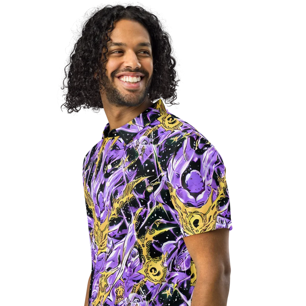 Violet Riot on Men's Slim Fit Polo Shirt — Left Front