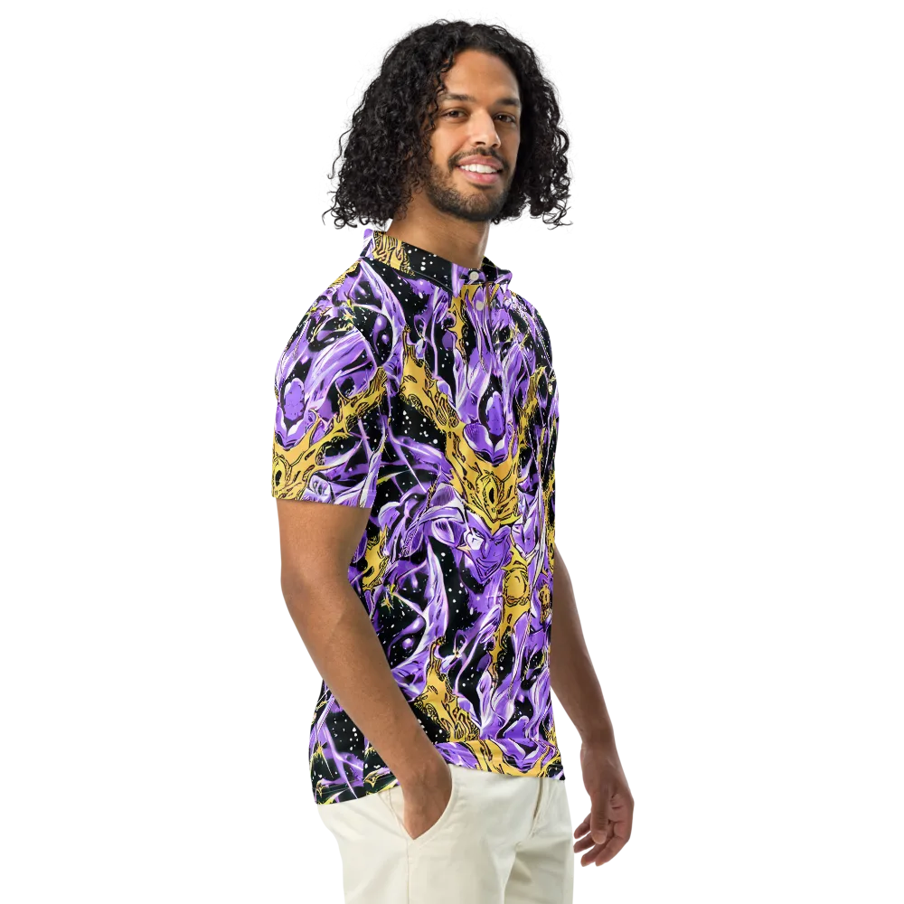 Violet Riot on Men's Slim Fit Polo Shirt — Right Front