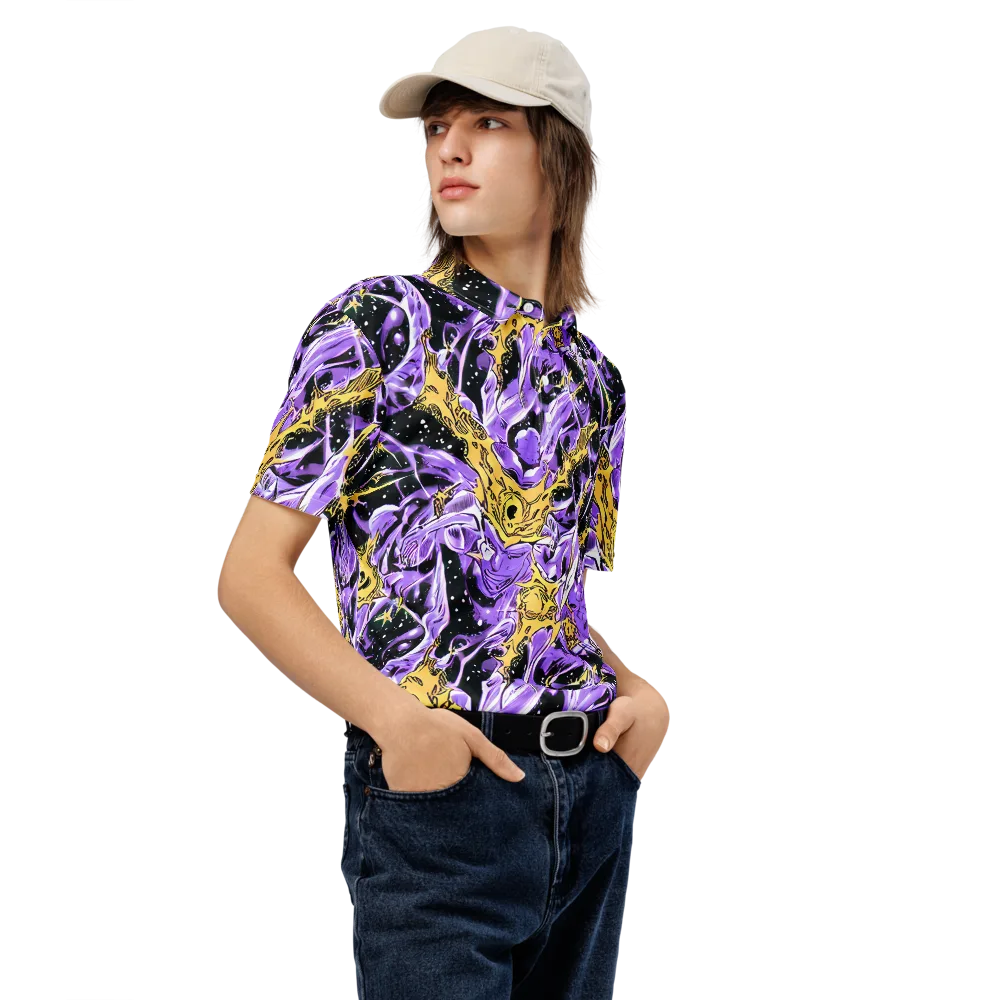 Violet Riot on Men's Slim Fit Polo Shirt — Right Front
