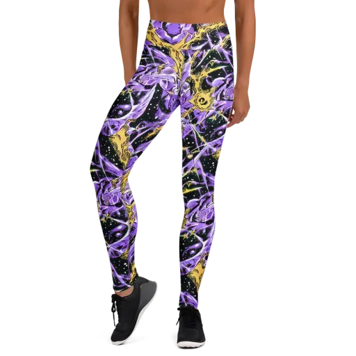 Violet Riot on a Yoga Leggings