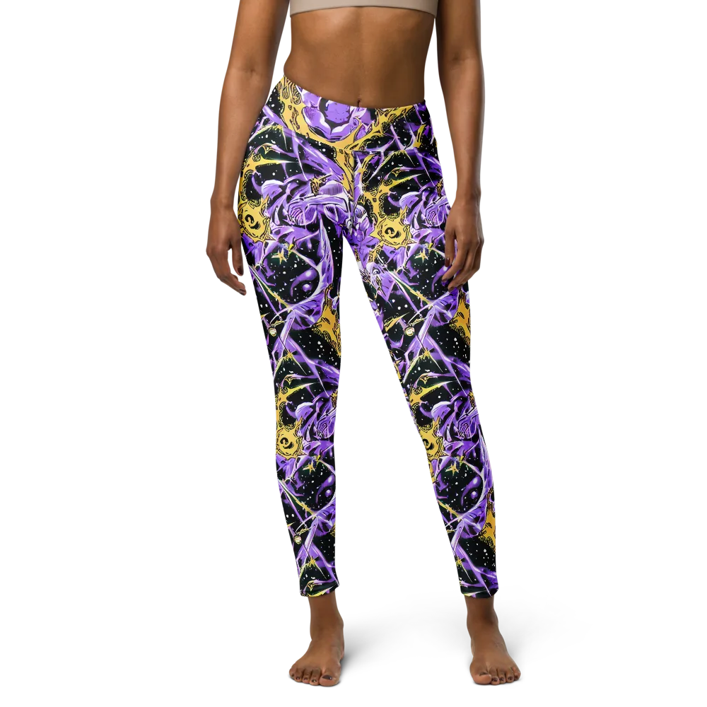 Violet Riot on Yoga Leggings — Front