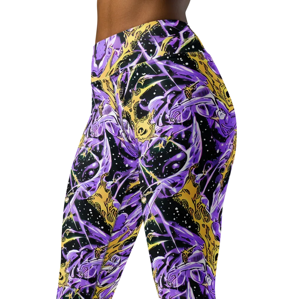 Violet Riot on Yoga Leggings — Left Front