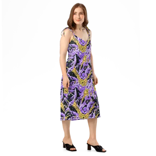 Violet Riot on a Slip Dress