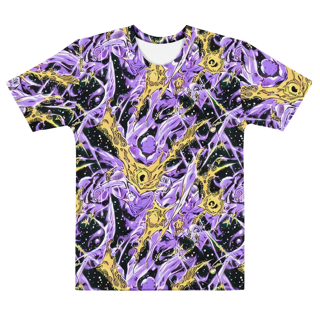 Violet Riot on Men's Cotton Crew Neck T-Shirt — Front