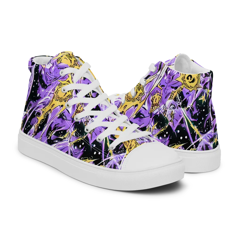 Violet Riot on Men's High Top Canvas Shoes — Right