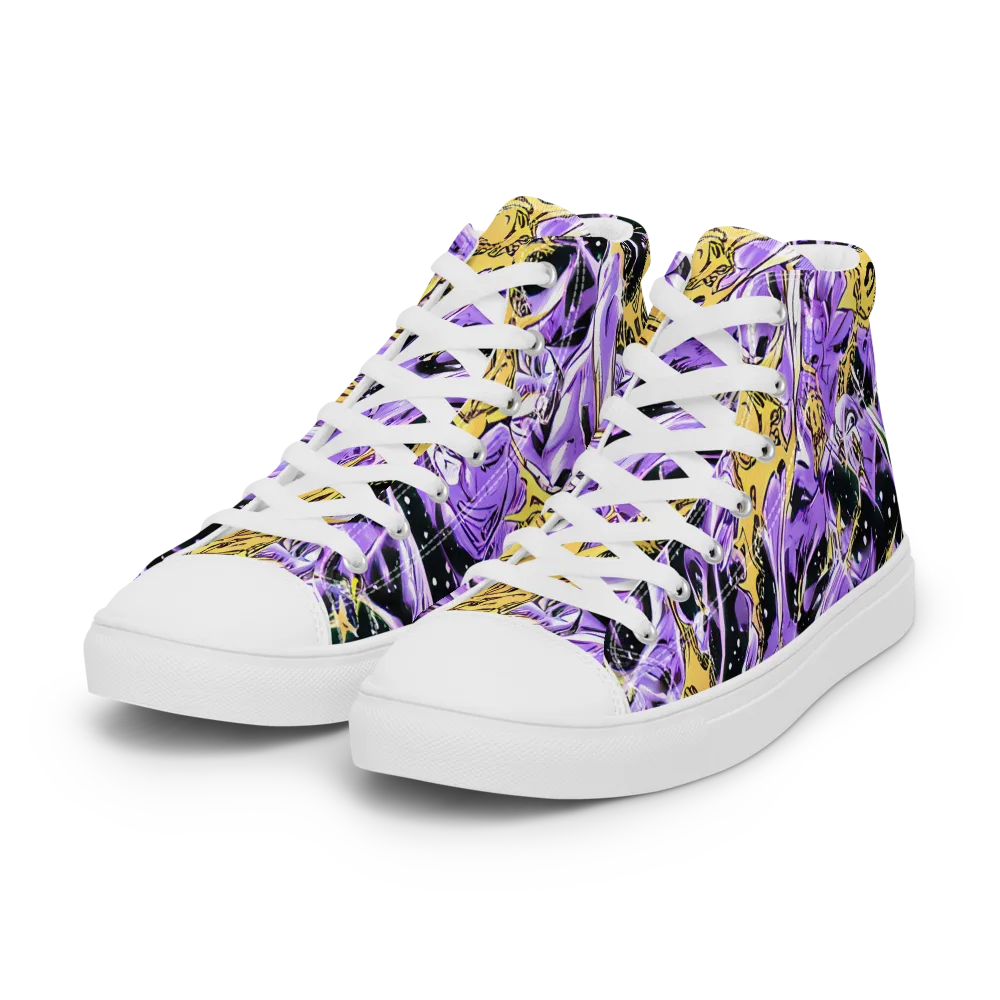 Violet Riot on Women's High Top Canvas Shoes — Left Front