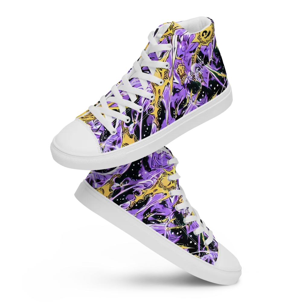 Violet Riot on Women's High Top Canvas Shoes — Front
