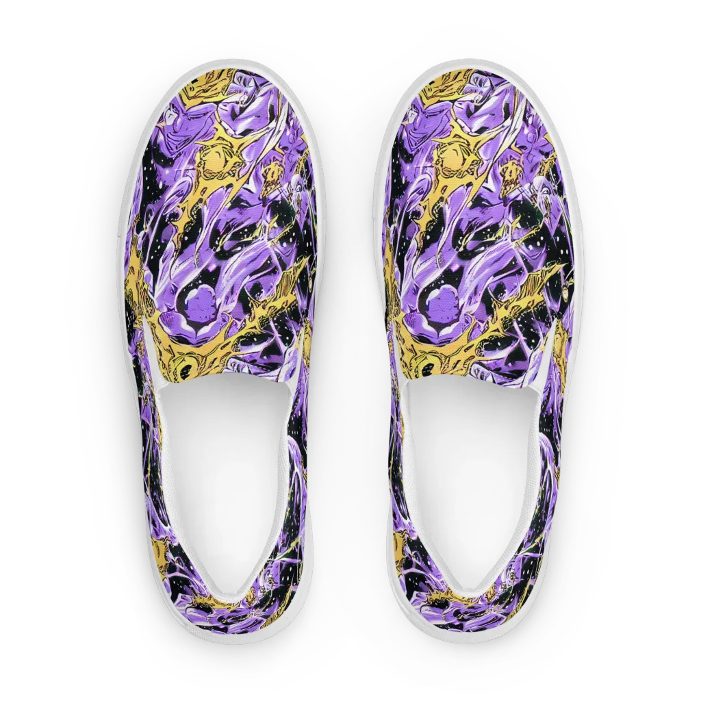 Violet Riot on Men's Slip-On Canvas Shoes — Front