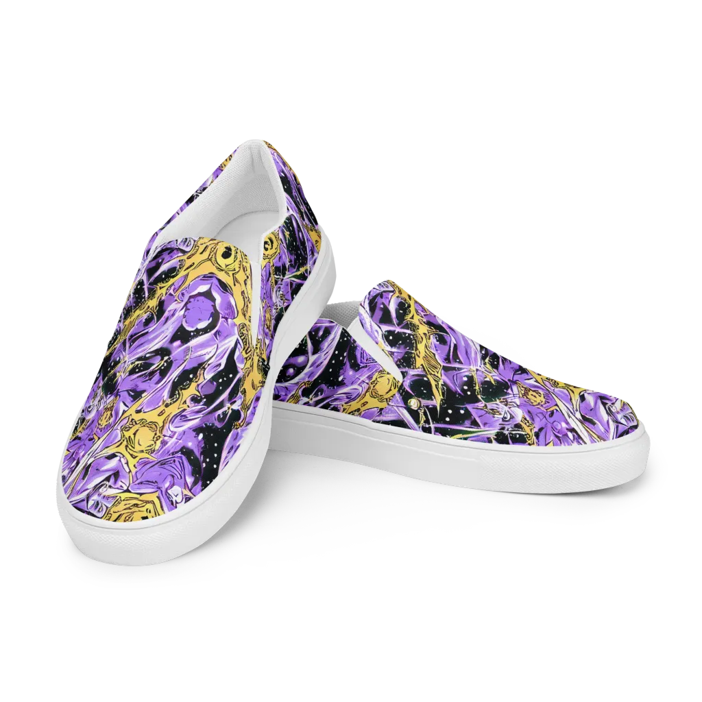 Violet Riot on Men's Slip-On Canvas Shoes — Left Front