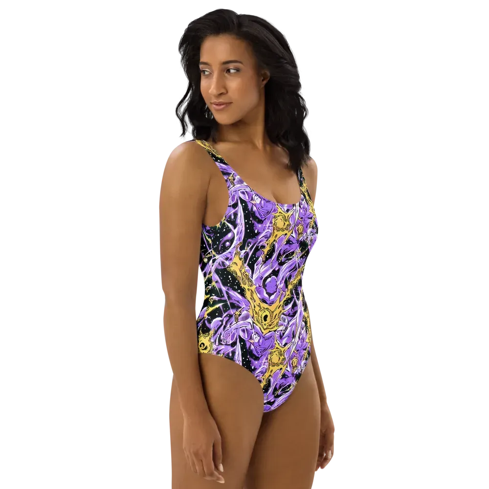 Violet Riot on One-Piece Swimsuit — Right