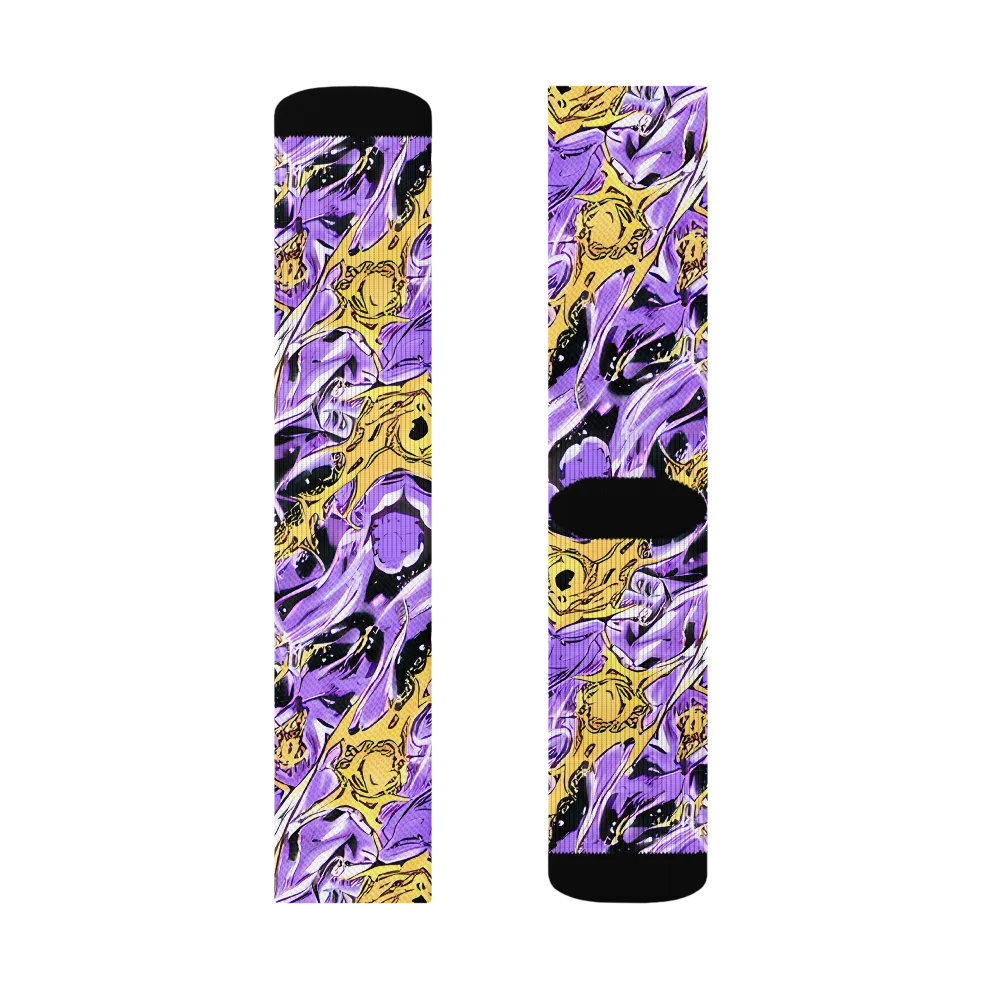 Violet Riot on Socks — Right Sock