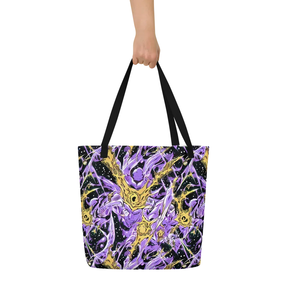 Violet Riot on Large Tote Bag W/ Pocket — Front