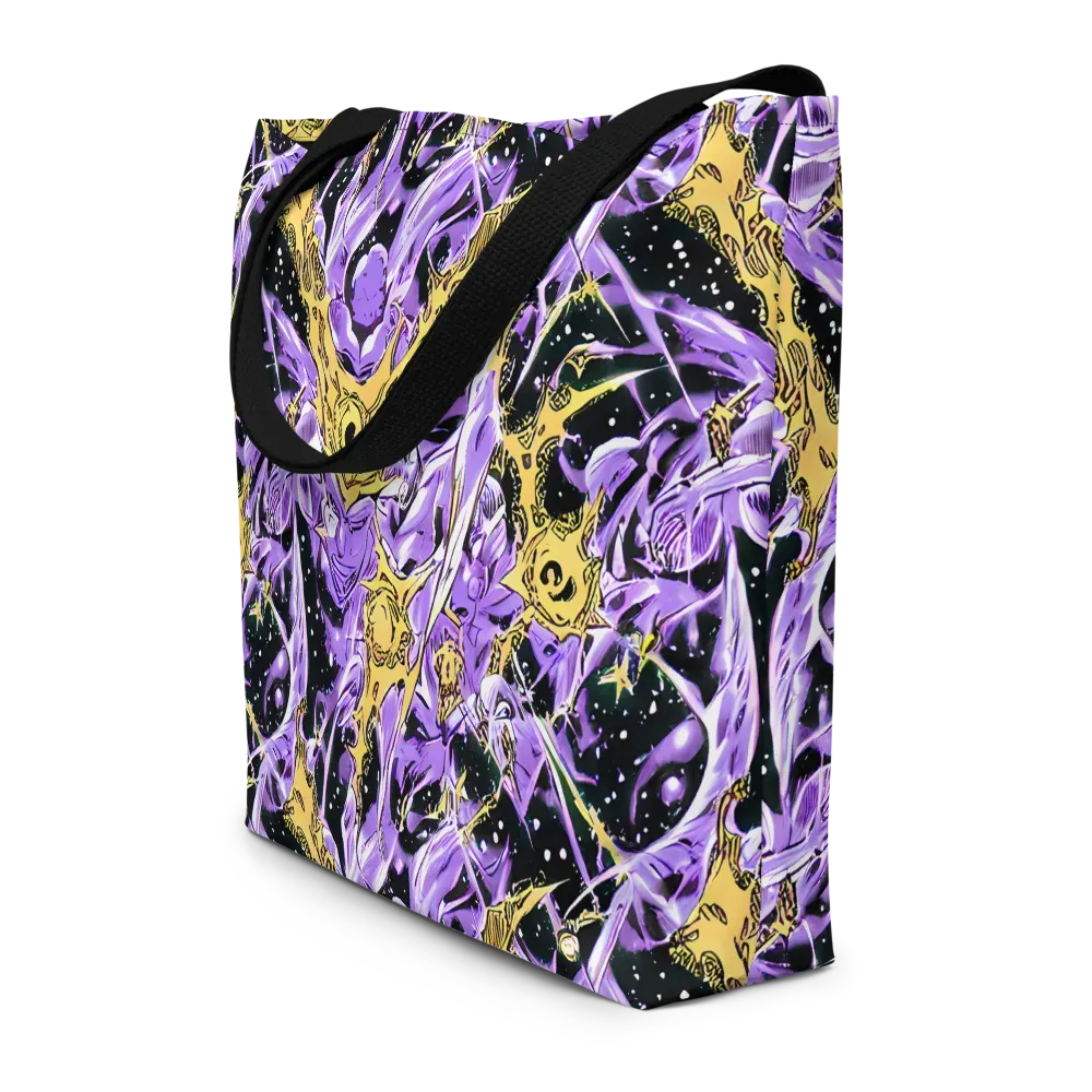 Violet Riot on Large Tote Bag W/ Pocket — Front