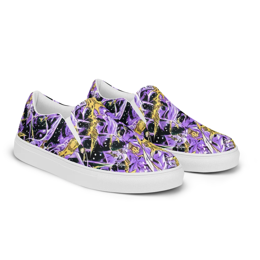 Violet Riot on Women's Slip-On Canvas Shoes — Right Front