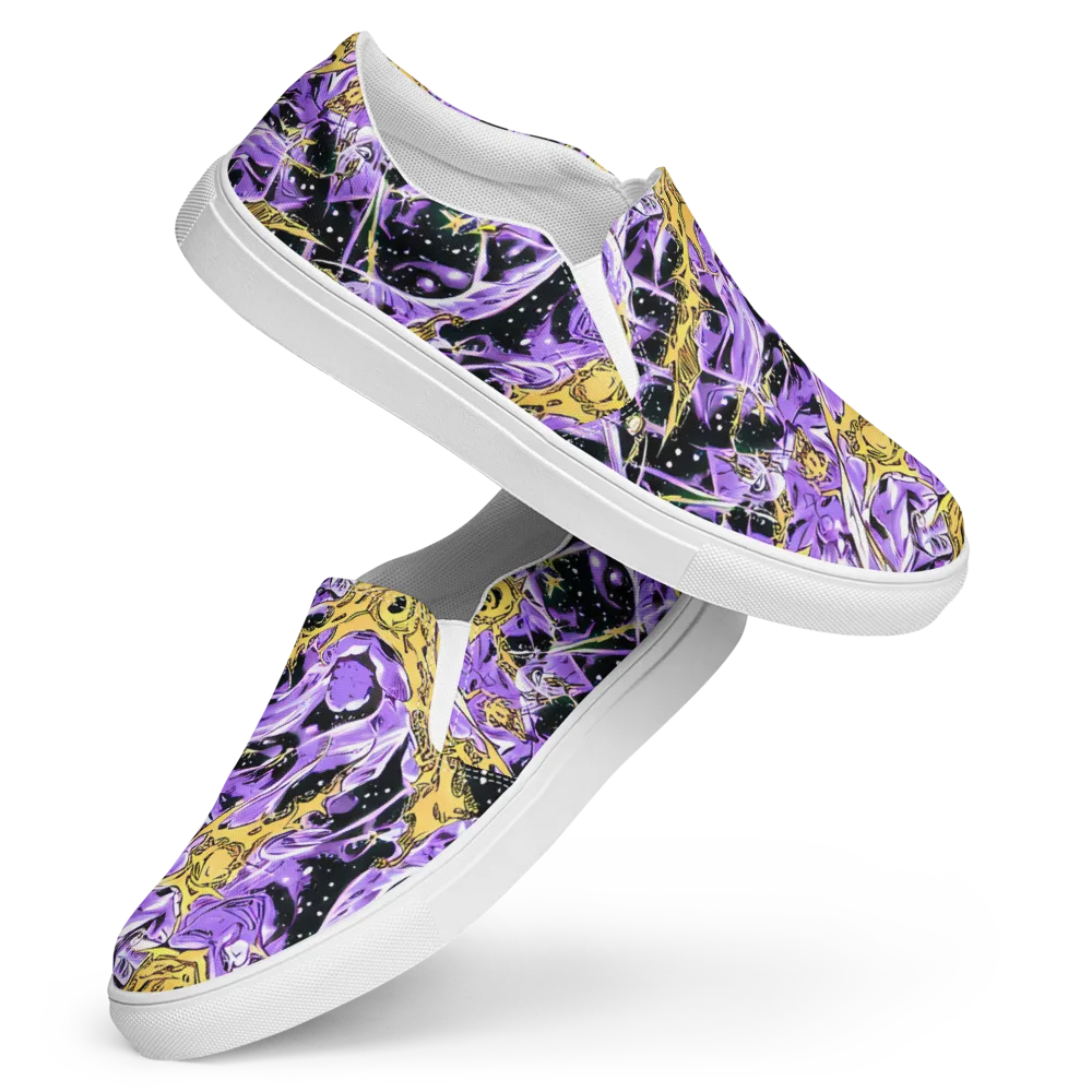 Violet Riot on Women's Slip-On Canvas Shoes — Front