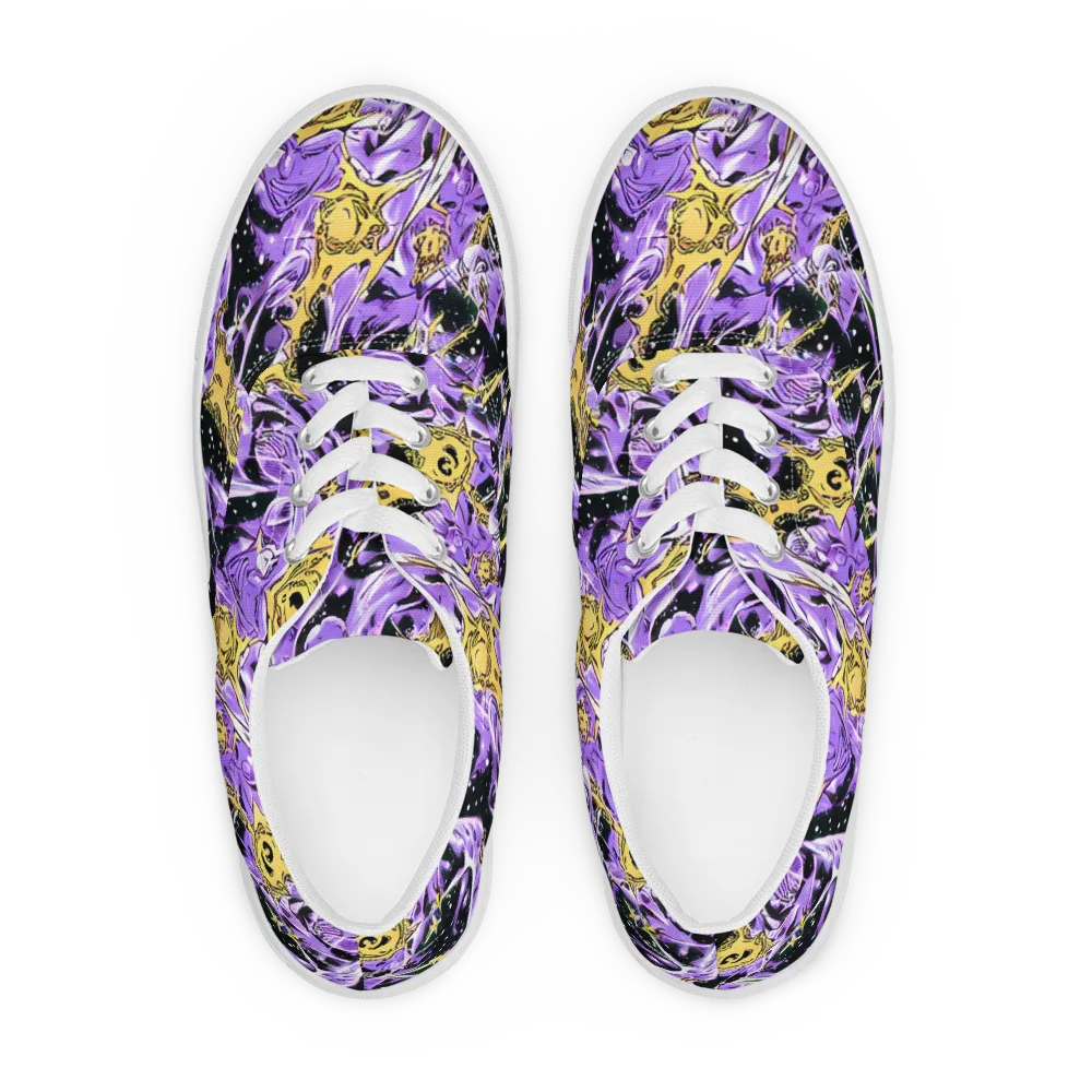 Violet Riot on Men's Lace-Up Canvas Shoes — Front