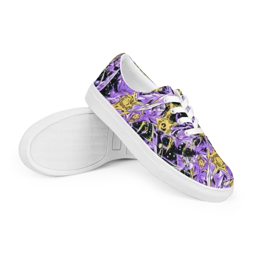 Violet Riot on a Men's Lace-Up Canvas Shoes