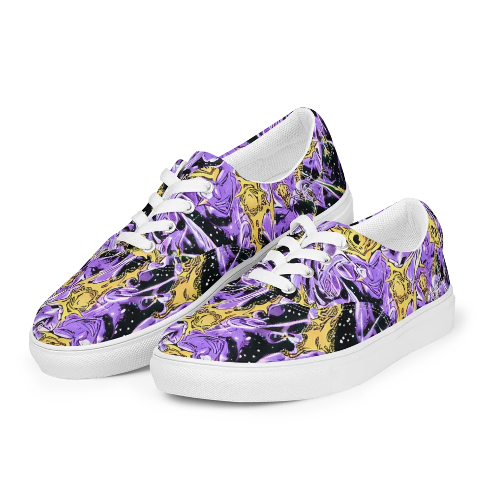 Violet Riot on Men's Lace-Up Canvas Shoes — Left Front