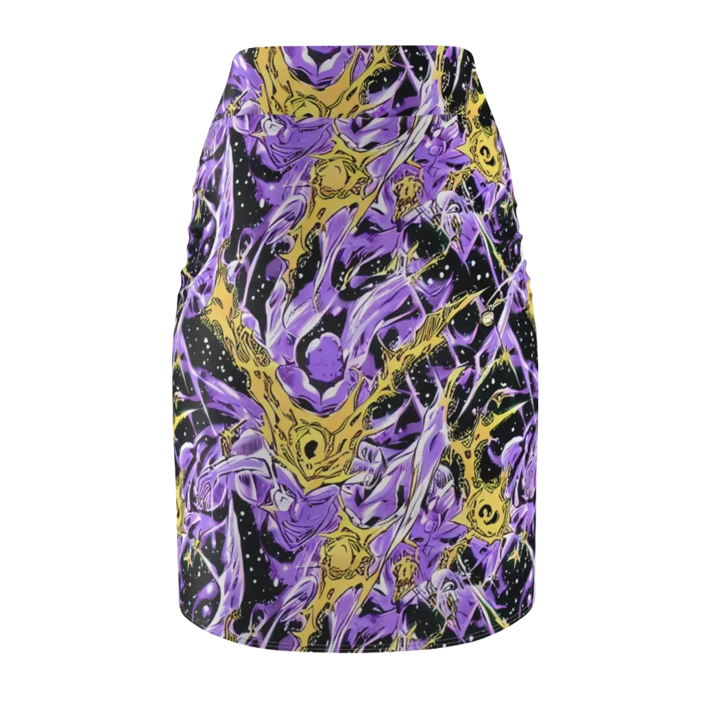 Violet Riot on Pencil Skirt — Back