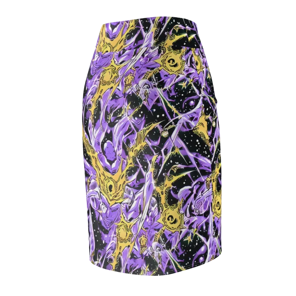 Violet Riot on Pencil Skirt — Back Side