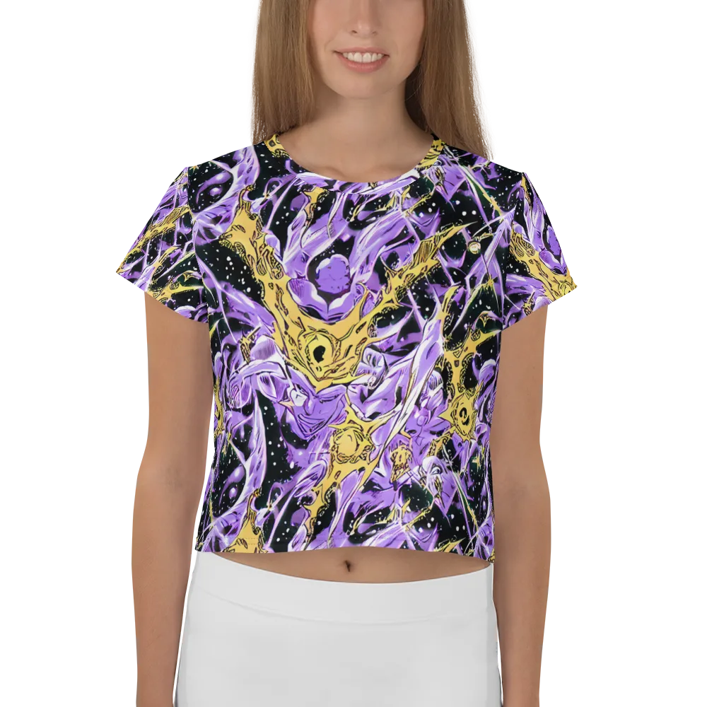 Violet Riot on Crop Tee — Front