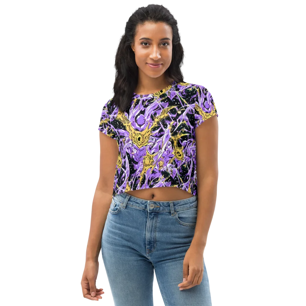 Violet Riot on Crop Tee — Front