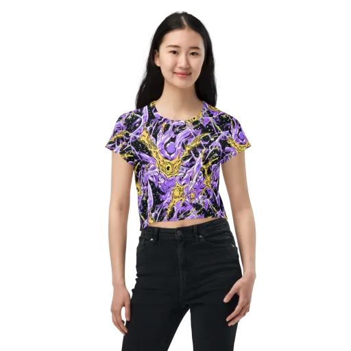 Violet Riot on a Crop Tee