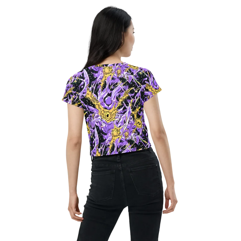 Violet Riot on Crop Tee — Back