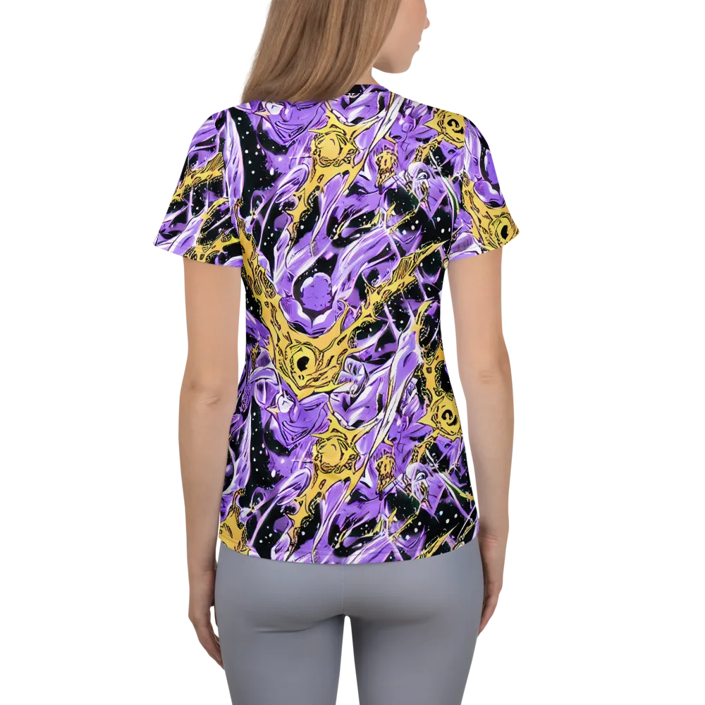 Violet Riot on Women's Athletic T-Shirt — Back