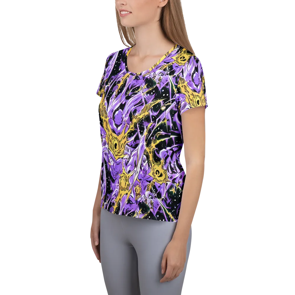 Violet Riot on Women's Athletic T-Shirt — Left